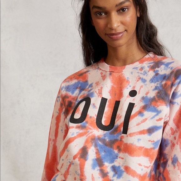 Clare V Tops - Clare V. Oui Tie-Dye Sweatshirt